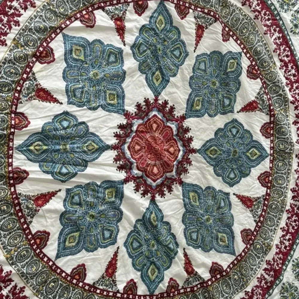 Pottery Barn Aurora Medallion Queen / Full Duvet Multicolored cotton 92 X 88